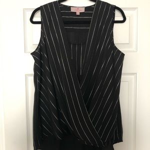 Silver Pinstripe Tank Blouse